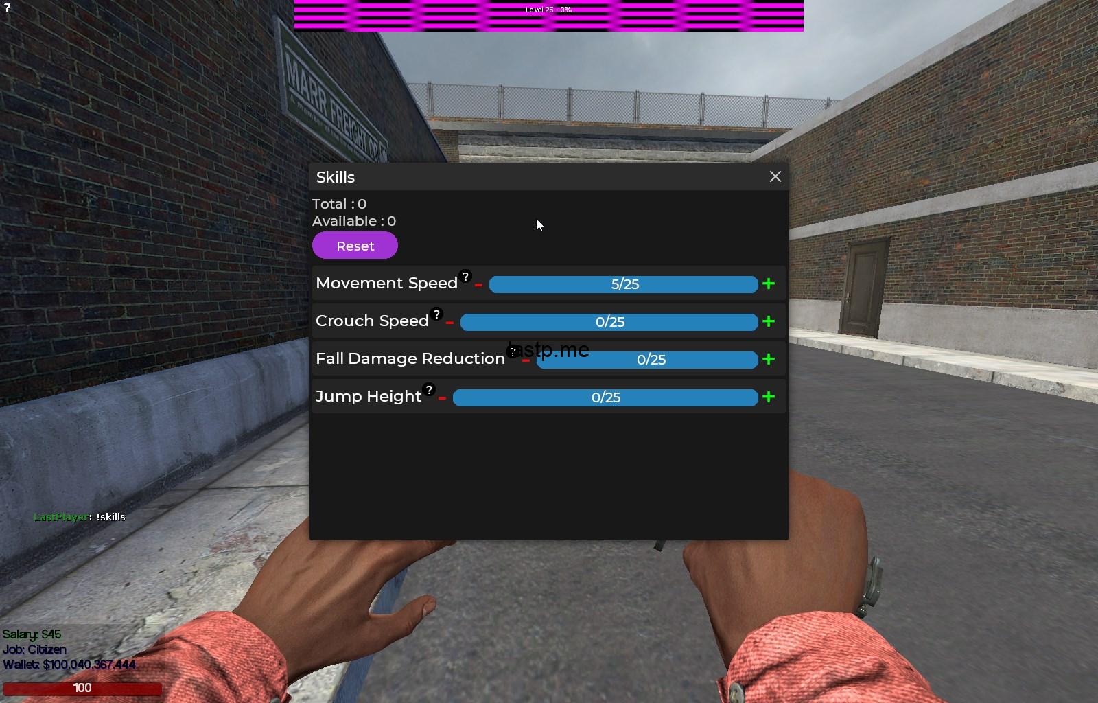 Garry’s Mod Skill System